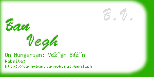 ban vegh business card